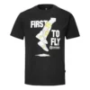 Pro Leather Alphabet Printing Short Sleeve Asia-storlekar ”Black”