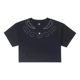 Proud To Be Oversized Cropped T-shirt Asiatisk storlek ”Svart”