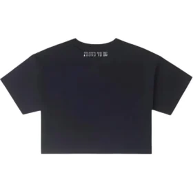 Proud To Be Oversized Cropped T-shirt Asiatisk storlek ”Svart”
