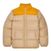 Puffer vinterjackor Asiatiska storlekar ”Beige Tan”