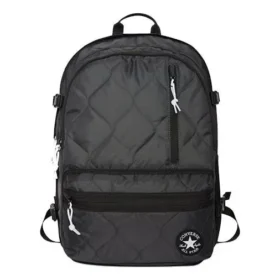 Quiltad ryggsäck med raka kanter ”Black”