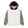 Rainbow Leopard Print Pullover Hoodie Asiatisk storlek ”Off White”