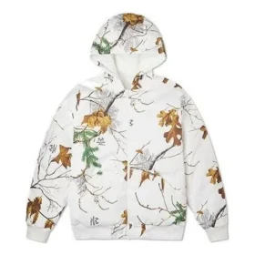 Real Tree vändbar jacka med lövtryck Asiatiska storlekar ”Casual White”