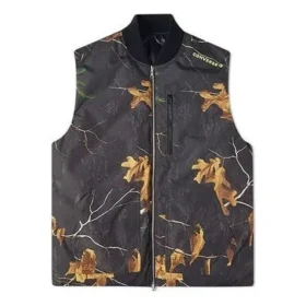 Realtree-tryckt vändbar dunväst i asiatiska storlekar ”Svart”