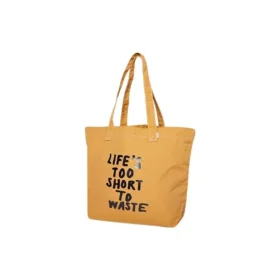Renew Life ”s Too Short To Waste Canvas Tote Bag ”Brown”