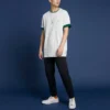 Renew Oversized T-shirt med rund hals och ficka, asiatiska storlekar ”Beige”