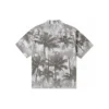Resort Palm Trees Button-Down Shirt Asia Sizing ”Black Palm”