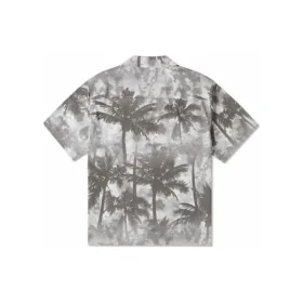 Resort Palm Trees Button-Down Shirt Asia Sizing ”Black Palm”