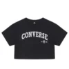 Retro Chuck Cropped T-shirt, asiatiska storlekar, ”Svart”