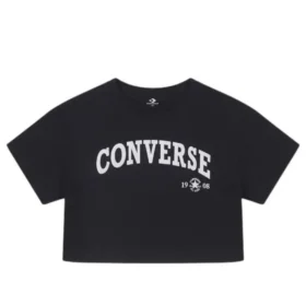 Retro Chuck Cropped T-shirt, asiatiska storlekar, ”Svart”