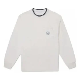 Retro Chuck långärmad slub-T-shirt med ficka, asiatiska storlekar ”Vit”