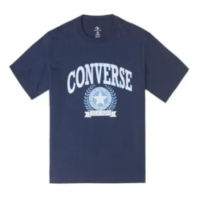 Retro Collegiate Graphic T-shirt, asiatiska storlekar ”Blå”