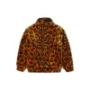 Retro leopardmönstrad lös jackor i parstil, asiatisk storlek, ”brun”