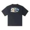 Retro segelbåt-T-shirt med tryck, asiatiska storlekar ”Svart”