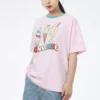 Rosa T-shirt med kort ärm och glassmotiv