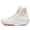 Run Star Hike Platform High ”Embroidered Floral – Egret”