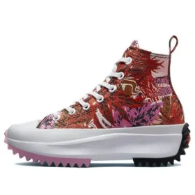 Run Star Hike Platform Tropical Florals High Tops ”Mantra Orange”