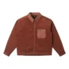 Seasonal Cord Padded Jackor Asiatiska storlekar ”Brown”