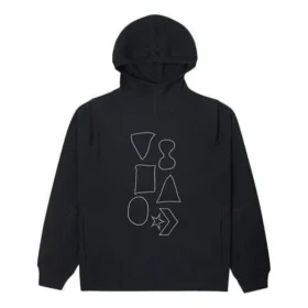 Shapes Graphic Bubble Pullover Hoodie Asiatiska storlekar ”Svart”