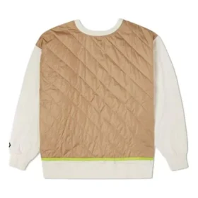 Shapes Quilted Crew Sweatshirt Asiatiska storlekar ”Beige”