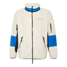 Sherpa-jackor i polar fleece, värmande, färgblockerad, avslappnad, ståkrage