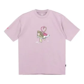Shoe Tie Heart Logo T-shirt Asiatiska storlekar ”Blush Purple”