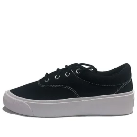 SkidGrip Snygga retro låga casual-skor i canvas Svart Vit