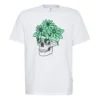 Skull Flowers Sunglasses T-shirt Asiatiska storlekar ”White”