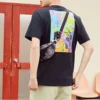 Sling Pack Print Bag ”Black Grey”