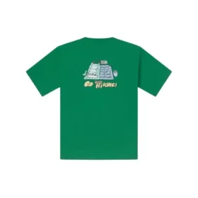 Sommar-T-shirt med tryck för utomhusbruk, asiatiska storlekar ”Grön”