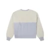 Splicing Lamb’s Wool Rundhalsad Pullover Mjölkvit Hoodie