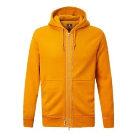 Sportig casual-tröja med huva och dragkedja, unisex, orange