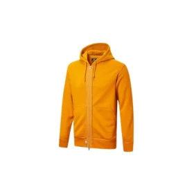 Sportig casual-tröja med huva och dragkedja, unisex, orange
