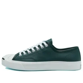 Säsongsfärgad läderjacka Jack Purcell ”Grön Vit”