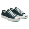 Säsongsfärgad läderjacka Jack Purcell ”Grön Vit”