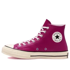 Säsongsfärgade läder-Chuck 1970-tal ”Rosaröd Vit”