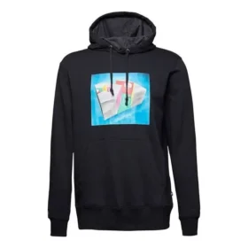 Star Chevron 3D Court Pullover Hoodie Asiatiska storlekar ”Svart”