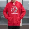 Star Chevron-hoodie, asiatiska storlekar, ”Röd”