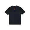 Star Chevron-tryckt sport-T-shirt med rund hals och korta ärmar, asiatiska storlekar ”Black”