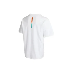 Star Chevron-tryckt sport-T-shirt med rund hals och korta ärmar, asiatiska storlekar ”Vit”