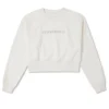 Strip Wordmark Fleece Crew ”White”