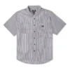 Striped Woven Carpenter Button Down Asiatiska storlekar ”Grey”