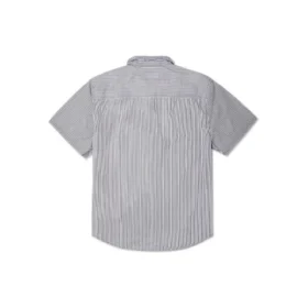 Striped Woven Carpenter Button Down Asiatiska storlekar ”Grey”