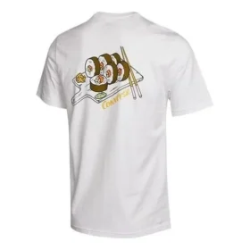 Sushi Graphic kortärmad T-shirt med ficka, asiatiska storlekar ”White”