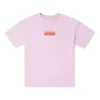 T-shirt med flammande logo i stor storlek, asiatiska storlekar, ”Pink”