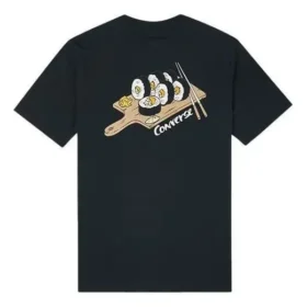 T-shirt med kort ärm, sushitrick och ficka, asiatisk storlek ”Svart”