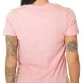 T-shirt med logo mitt fram – asiatiska storlekar – ”Pink White”