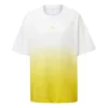 T-shirt med logotryck och gradient, kortärmad, gul