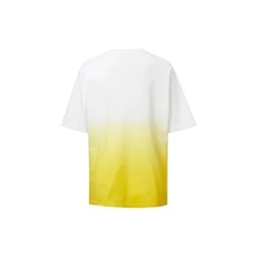 T-shirt med logotryck och gradient, kortärmad, gul
