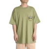 T-shirt med logotyp i fickan, asiatisk storlek ”Army Green”
